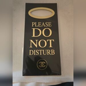 Chanel Black and Gold 'Please Do Not Disturb' Sign